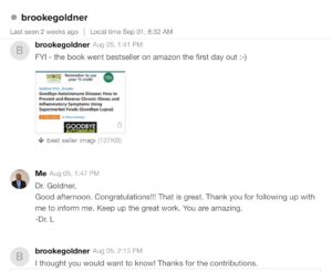 Proofreading for Best Selling Author Dr. Brooke Goldner, MD